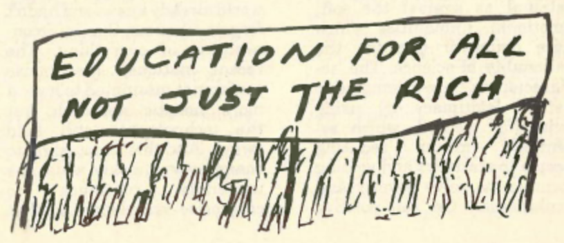 (large) 1989 Counter Faculty Handbook - Education for all Not just the rich Drawing