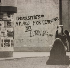 A Place For Learning Not Earning Tent City Graffiti