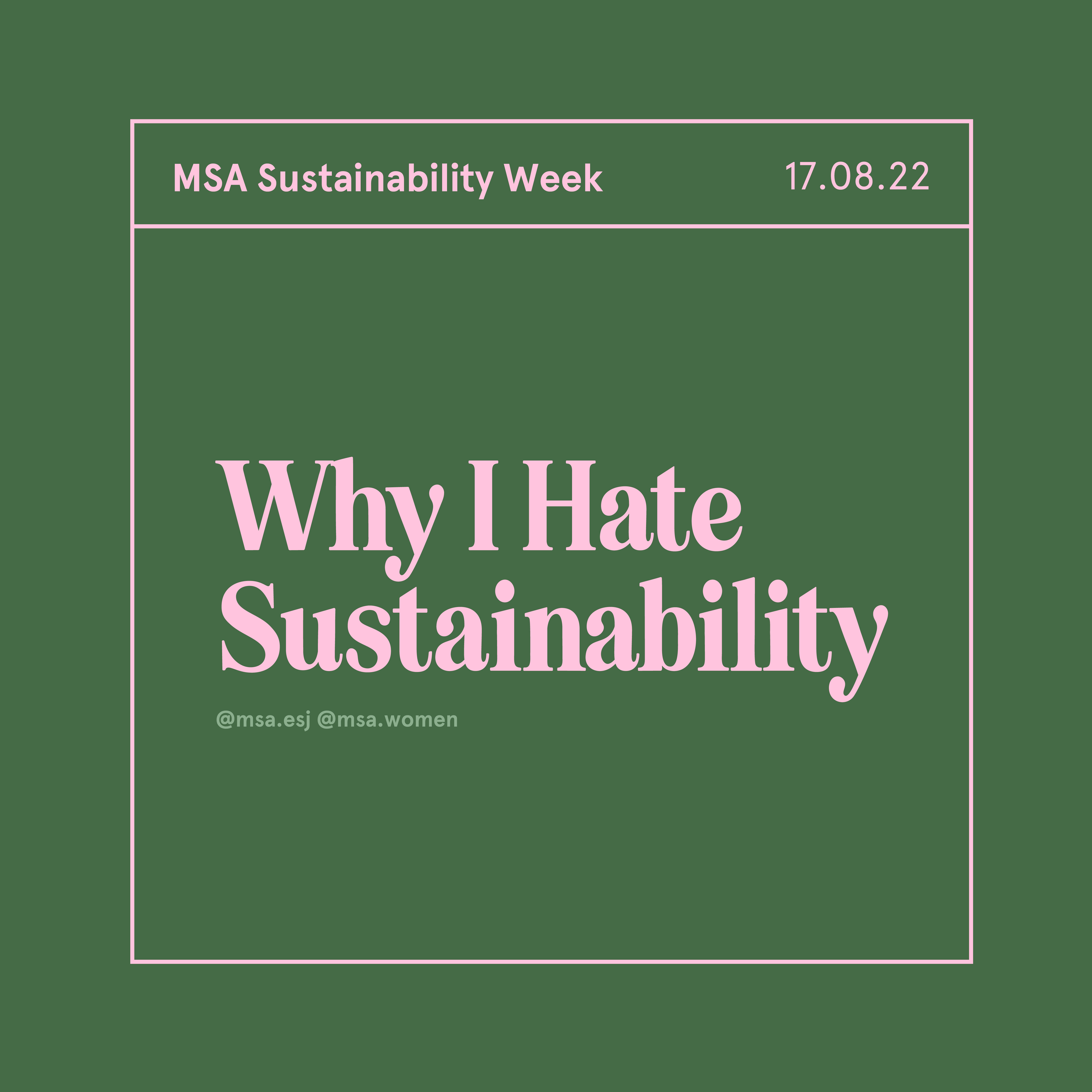 ESJ Sustainability Week
